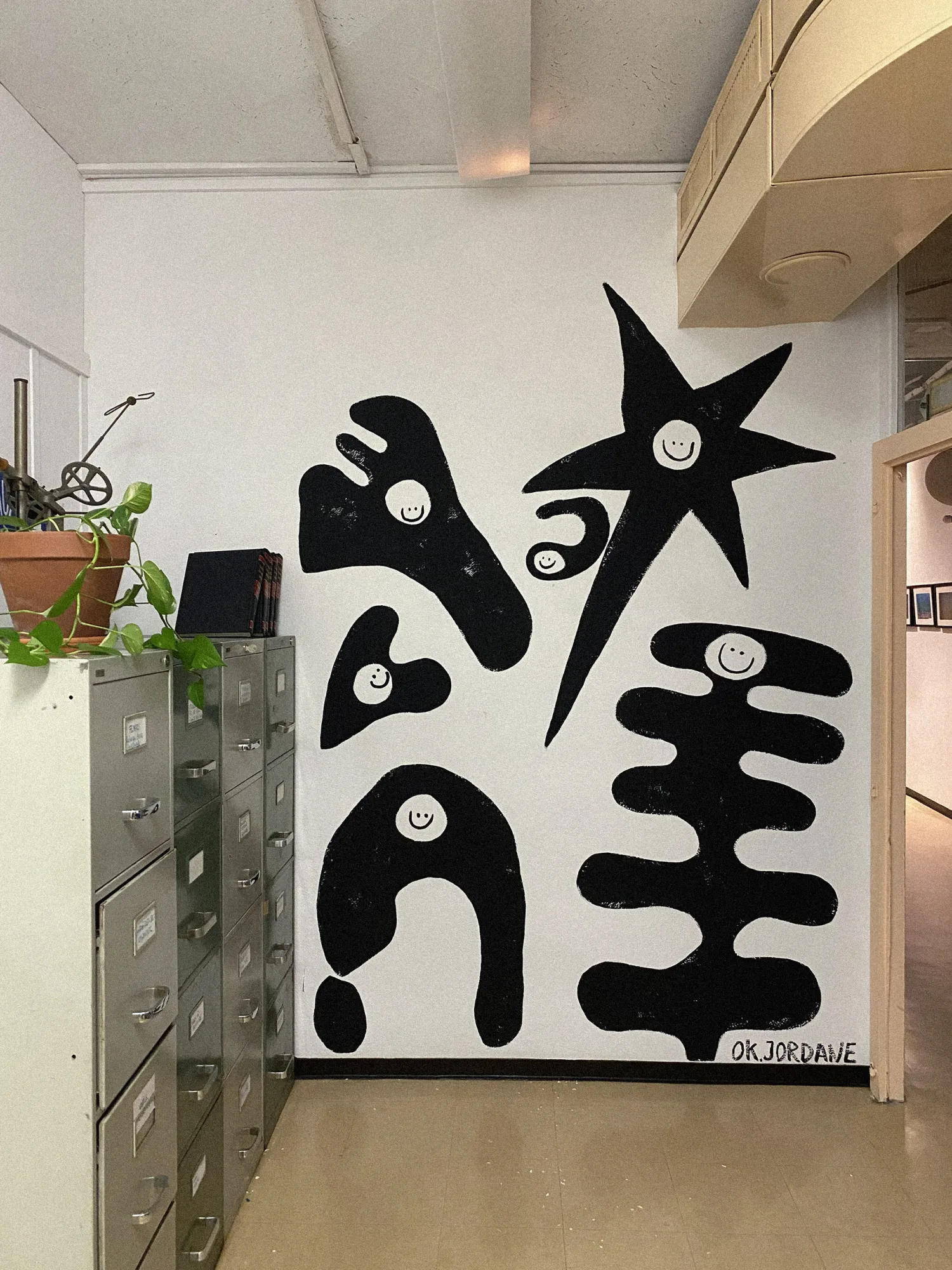 Fresque peinte à l’occasion de la fin de ma résidence artistique chez Foound Genève